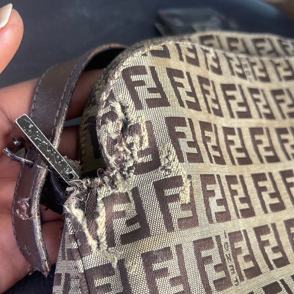 Y2K Fendi zucchino baguette gunmetal hardware Y2K bag - Picture 9 of 16